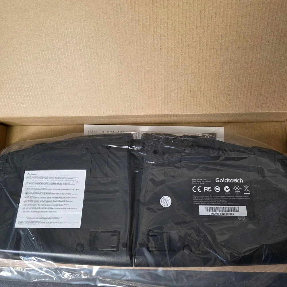 Goldtouch V2 Adjustable Comfort Keyboard GTN-0099 Black NEW Carpal Tunnel Relief